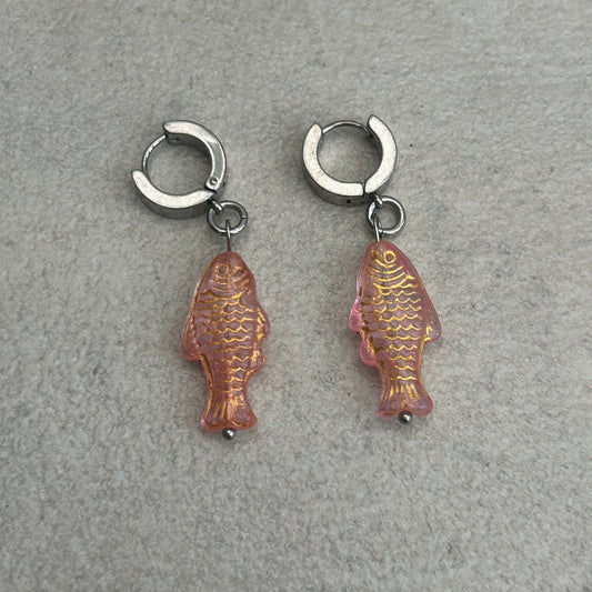 Gold on translucent pink