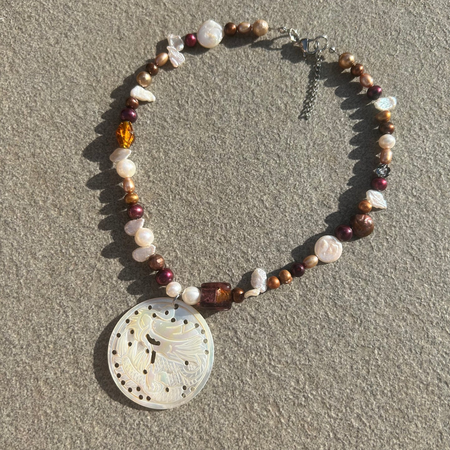 Dragon pearl necklace
