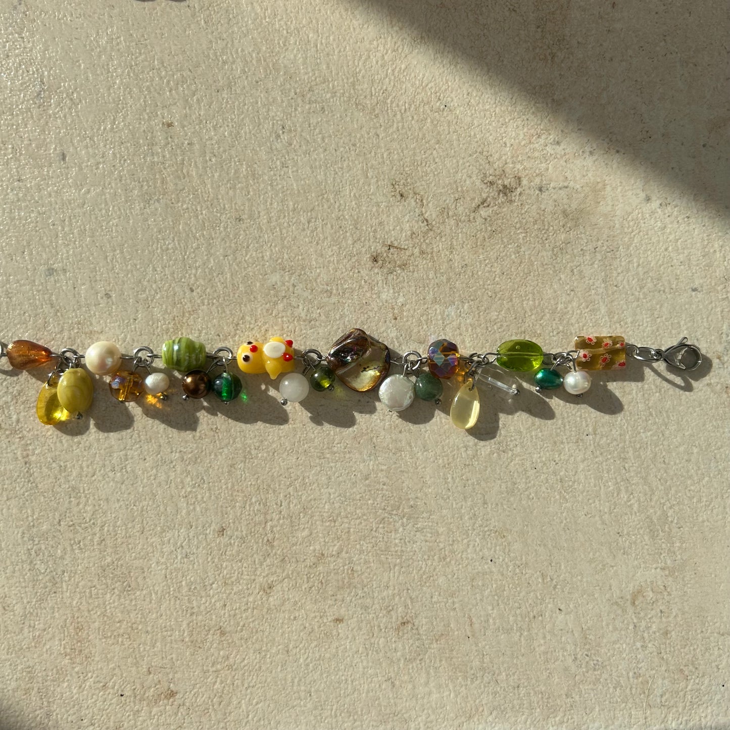 chick glass cluster bracelet