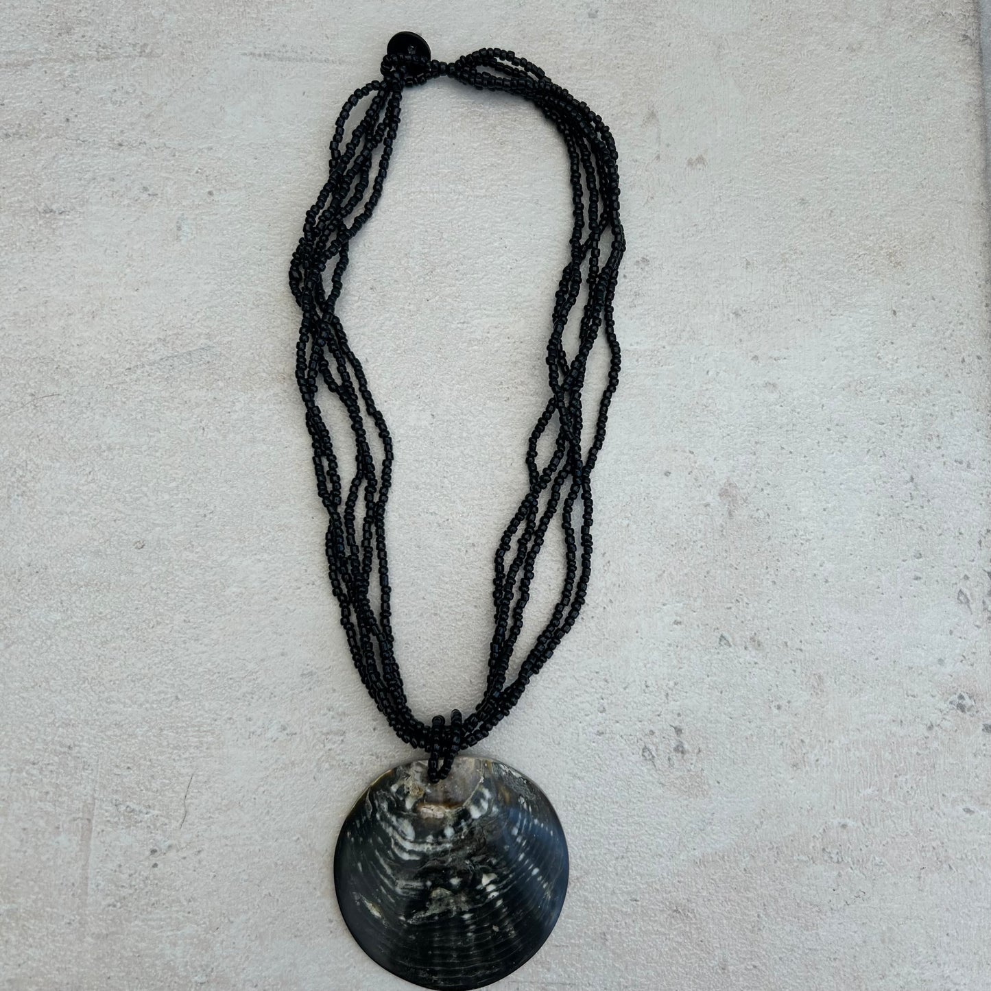 Black Sea shell mother of pearl necklace