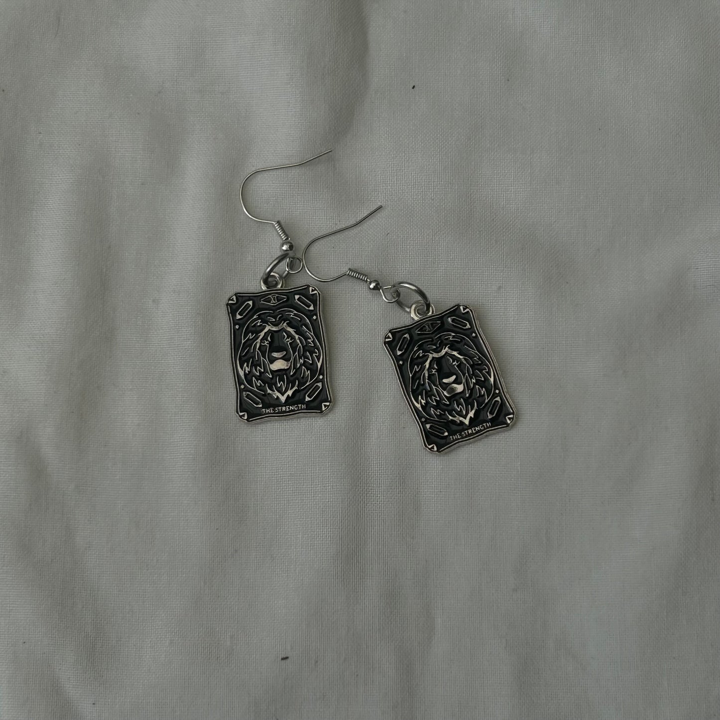 Strength tarot card earrings