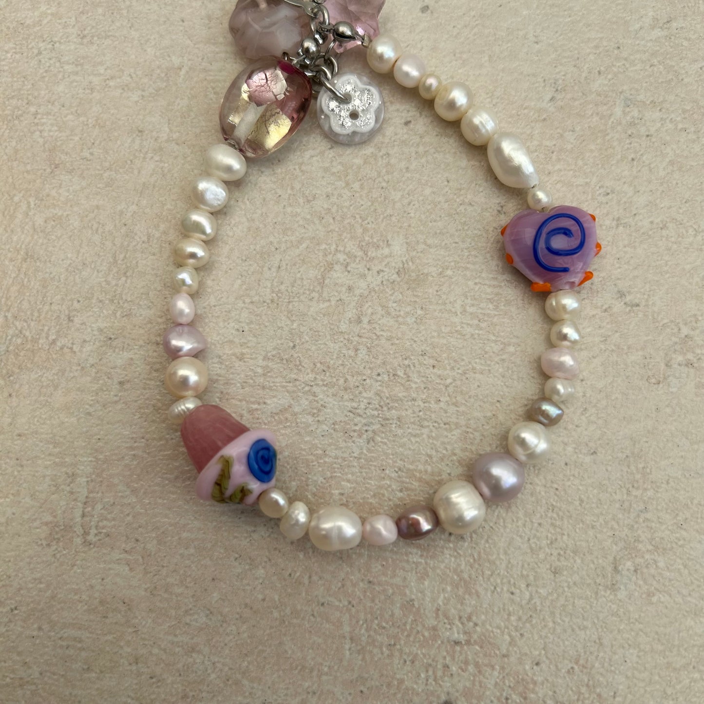 Freshwater pearl keyring