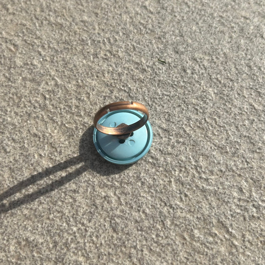 Blue button ring