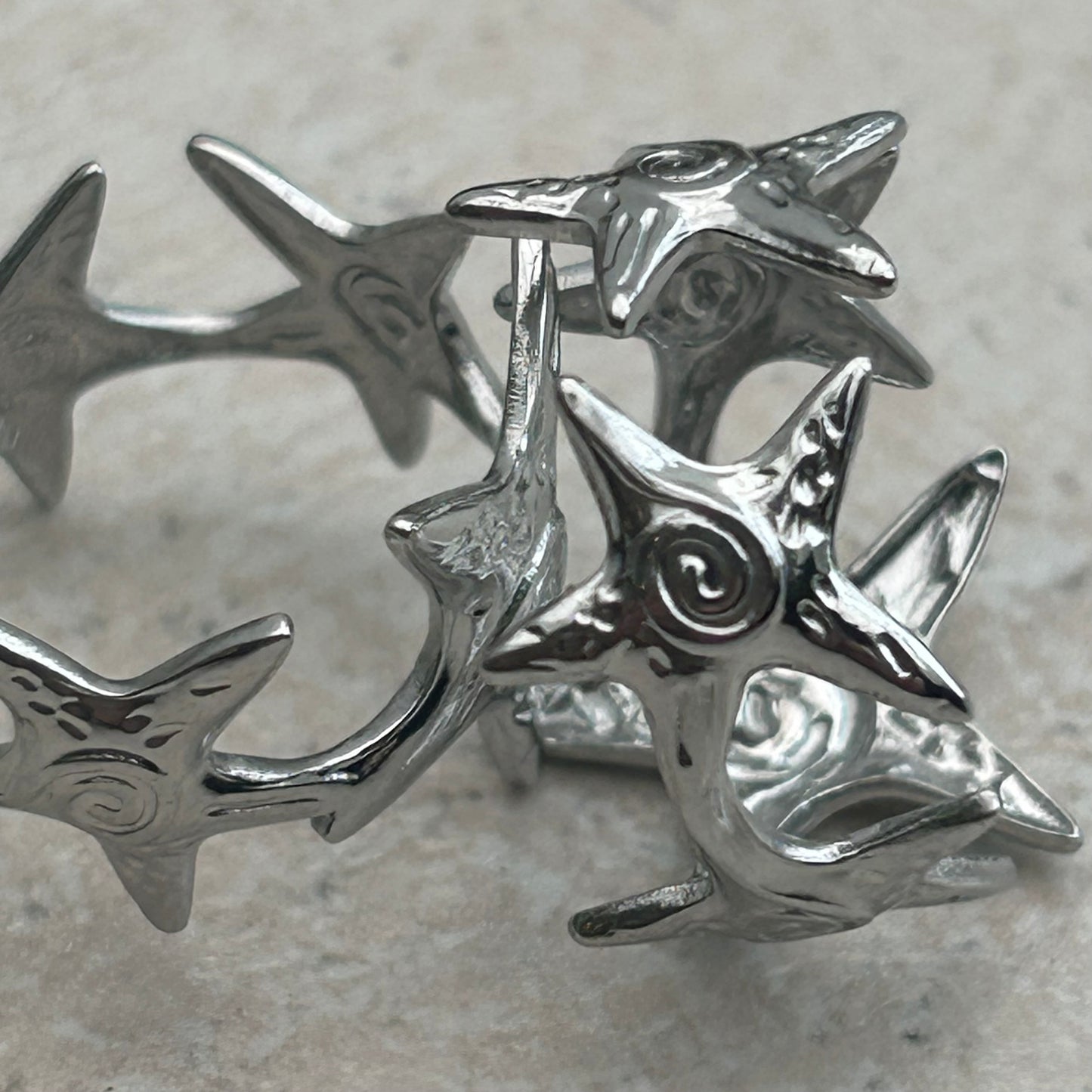 stainless steel star ring