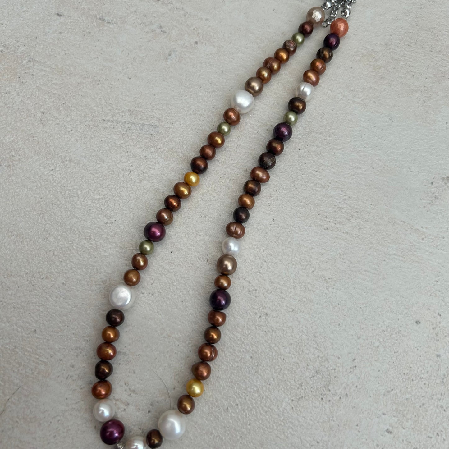 Mona Lisa antique pendant freshwater pearl necklace