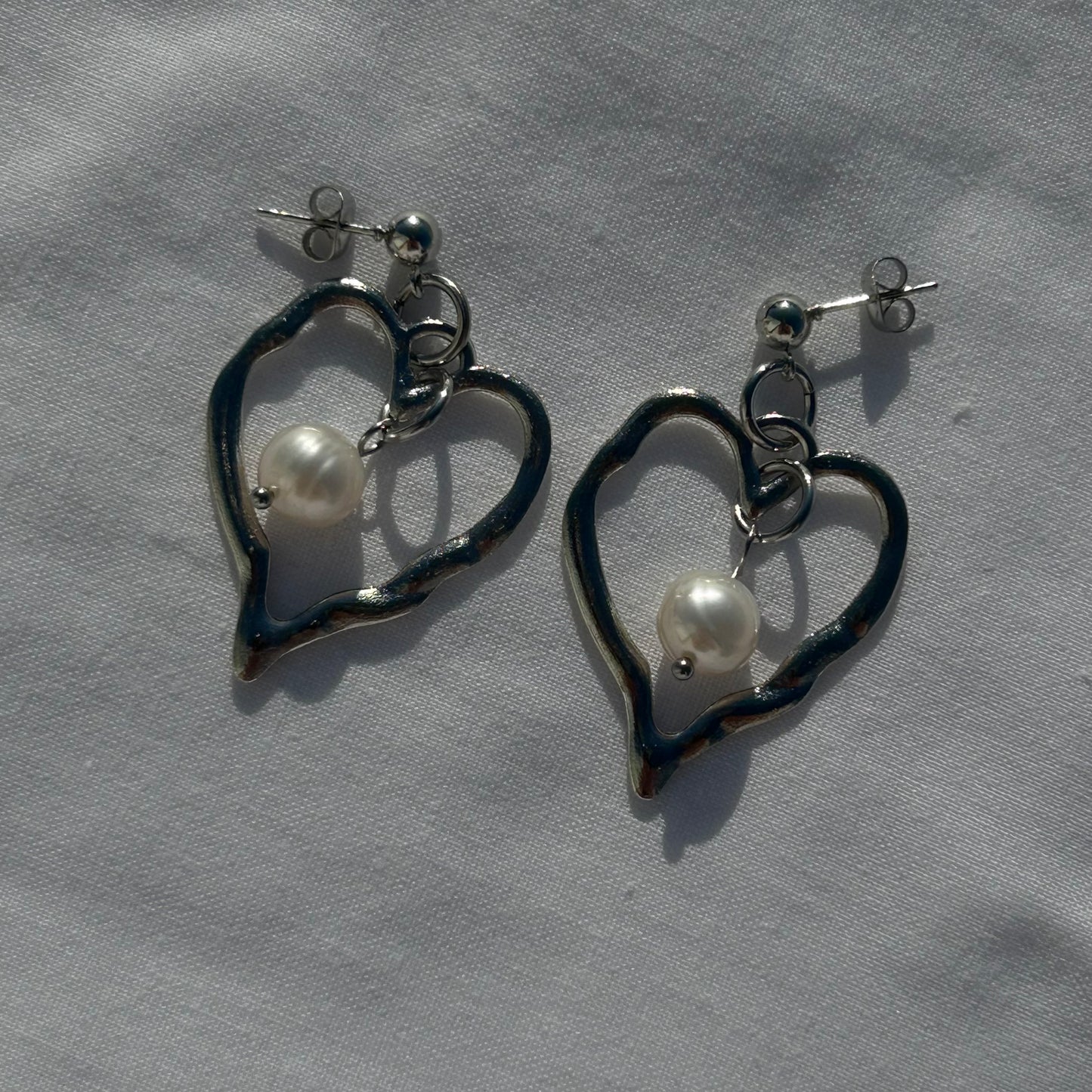 Stainless steel heart studs