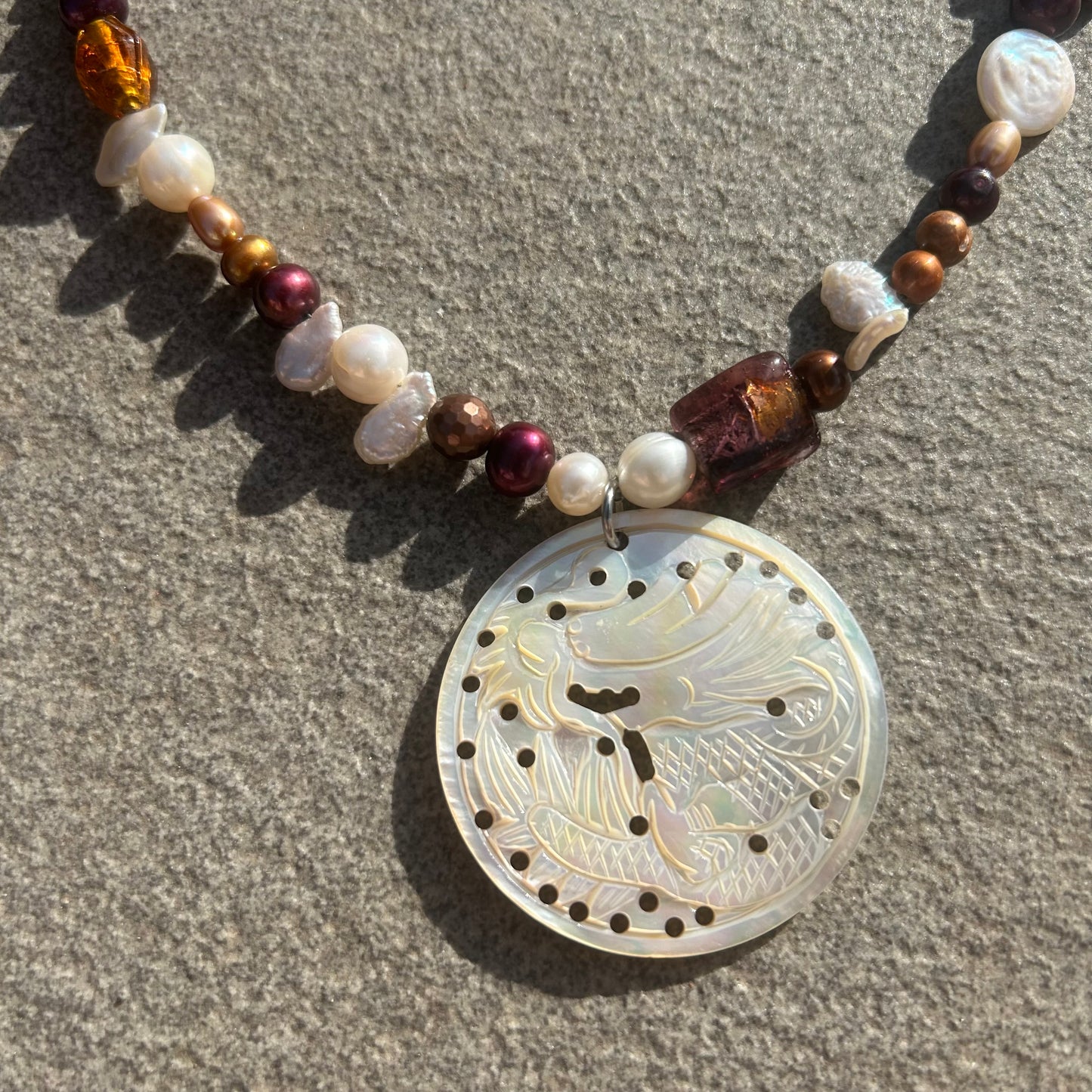 Dragon pearl necklace