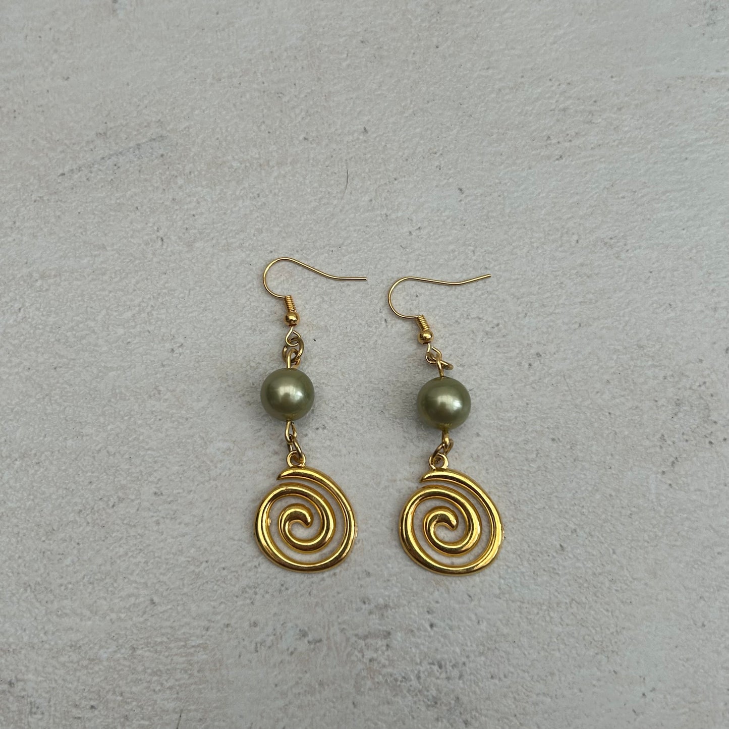 gold spiral earrings