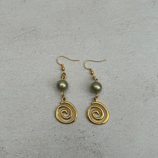 gold spiral earrings