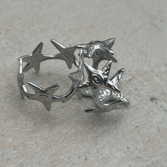 stainless steel star ring