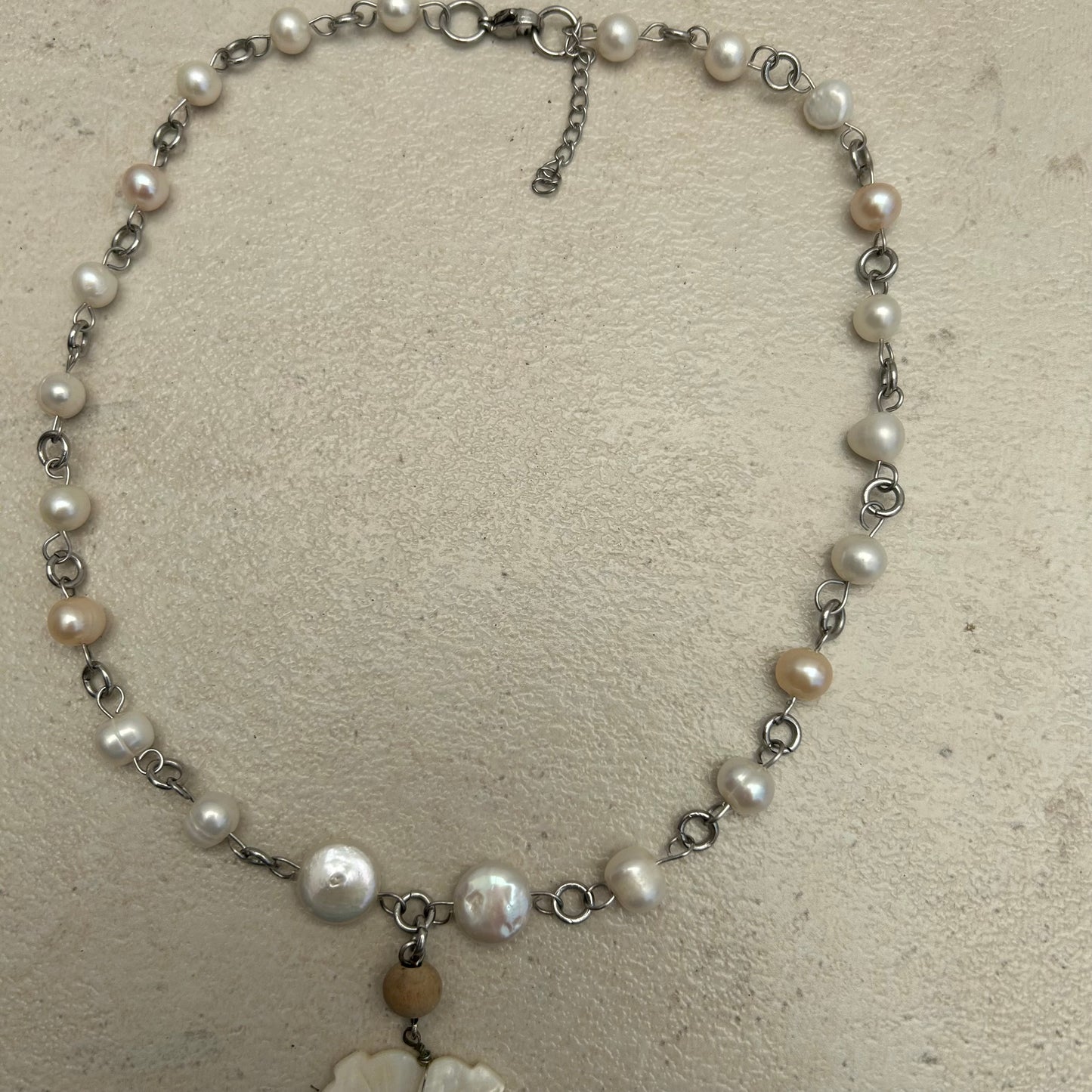 white flower necklace