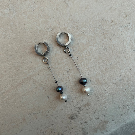 Stainless steel huggie earrings