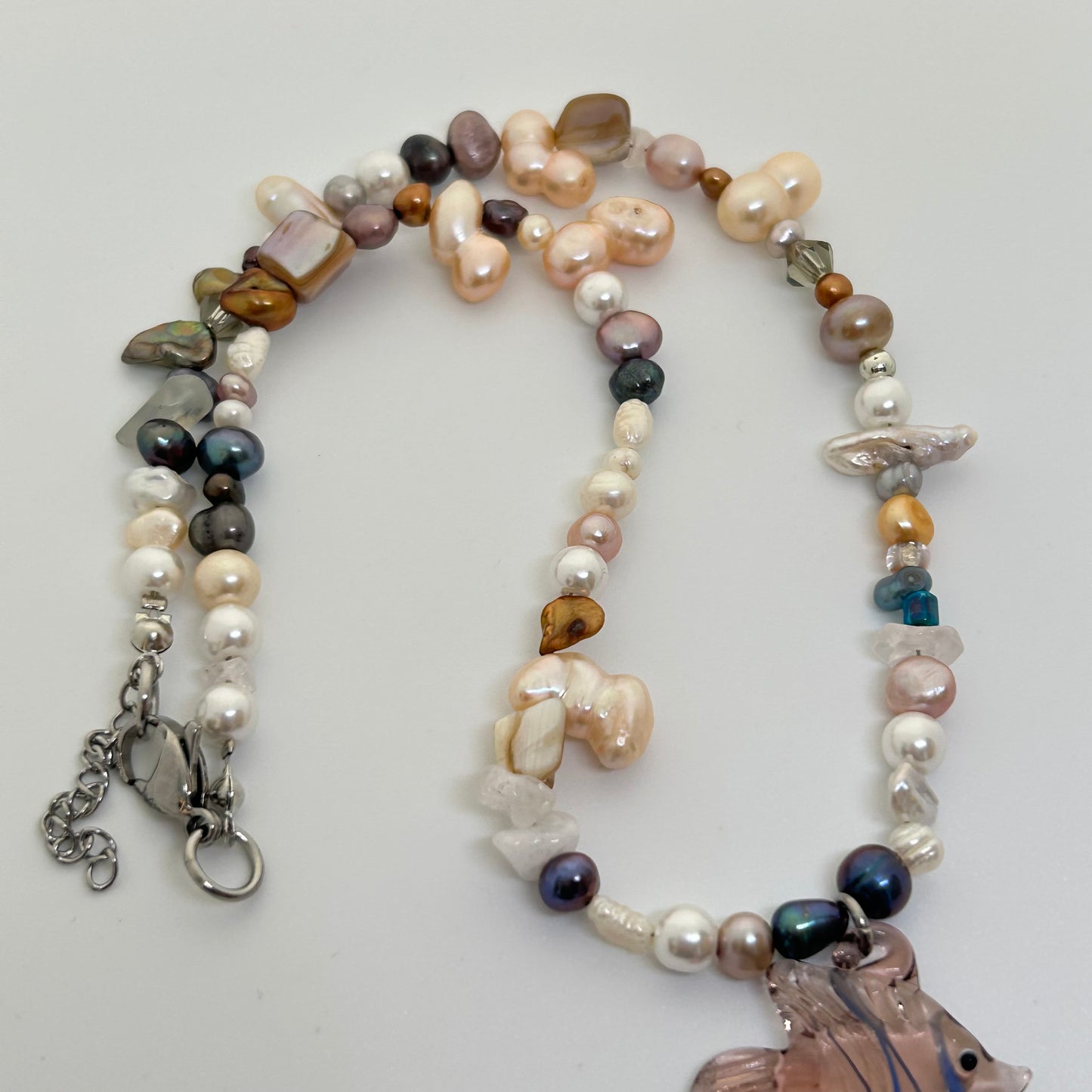 Freshwater fish necklace