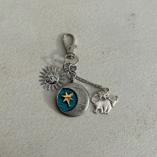 Taurus celestial keyring