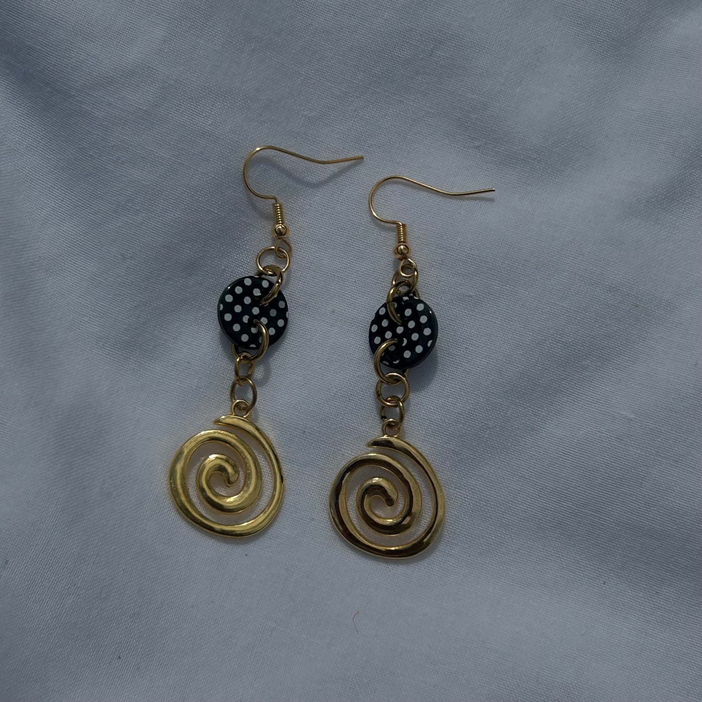 Gold PD spiral earrings