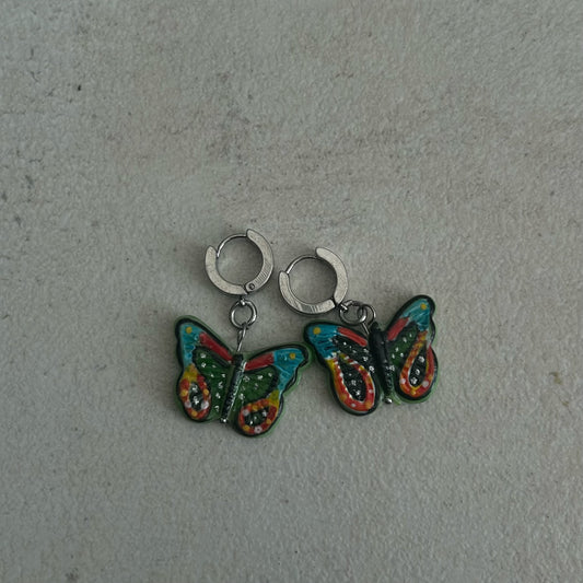 Stainless steel ceramic earrings