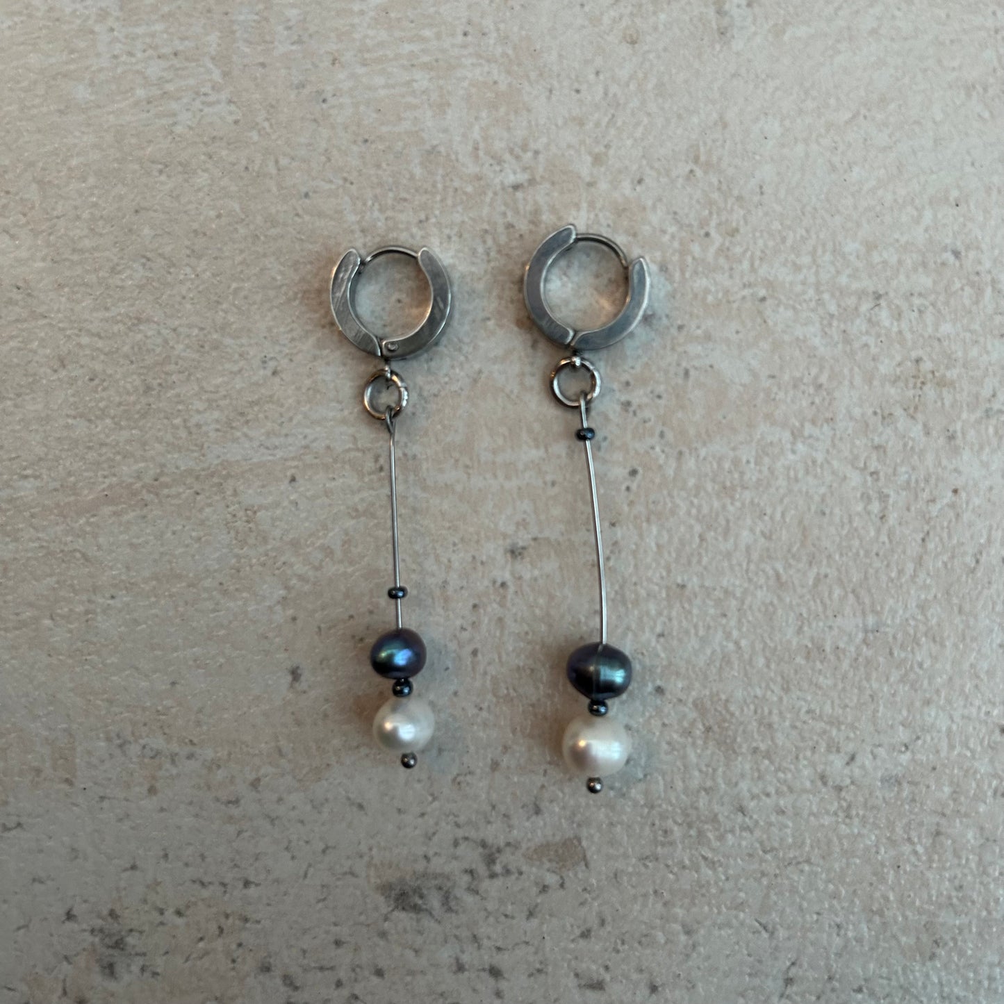 Stainless steel huggie earrings