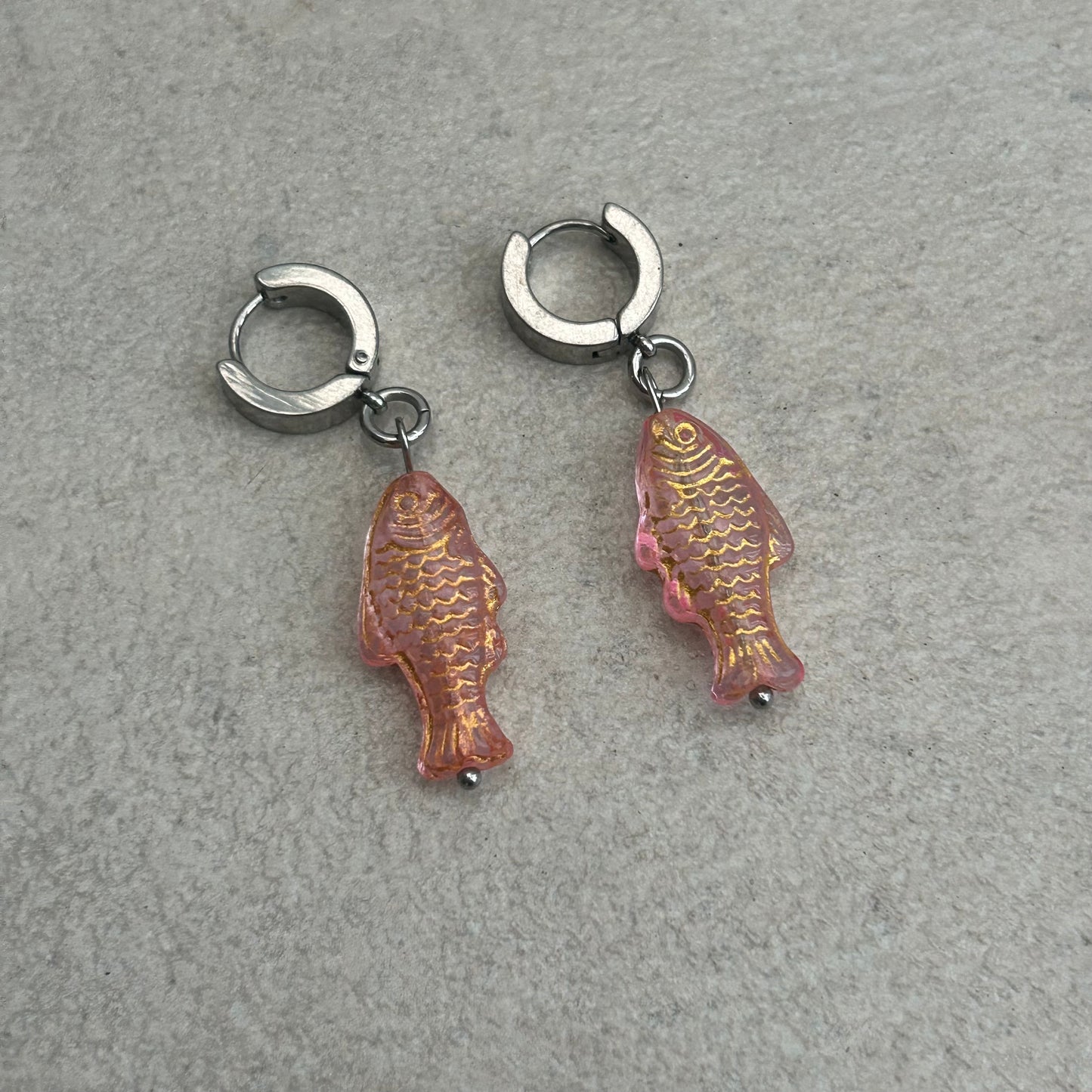 Gold on translucent pink