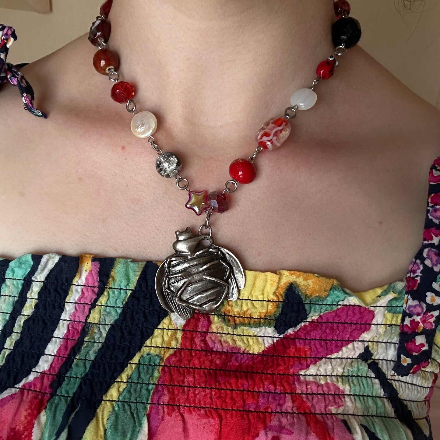 Ladybug beaded necklace