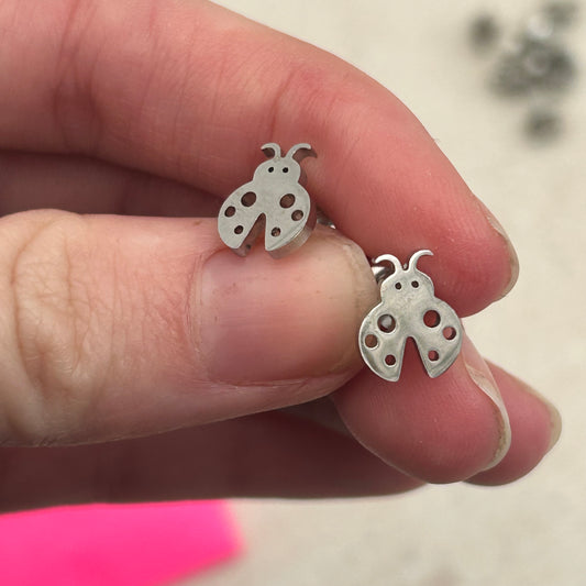 Ladybug stainless steel studs