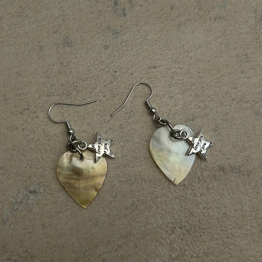Love you star earrings