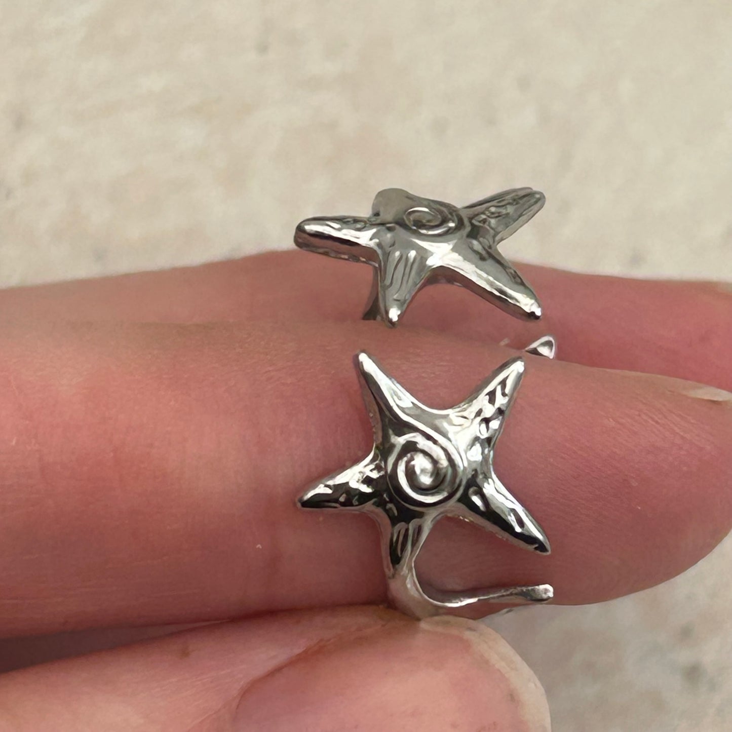 stainless steel star ring