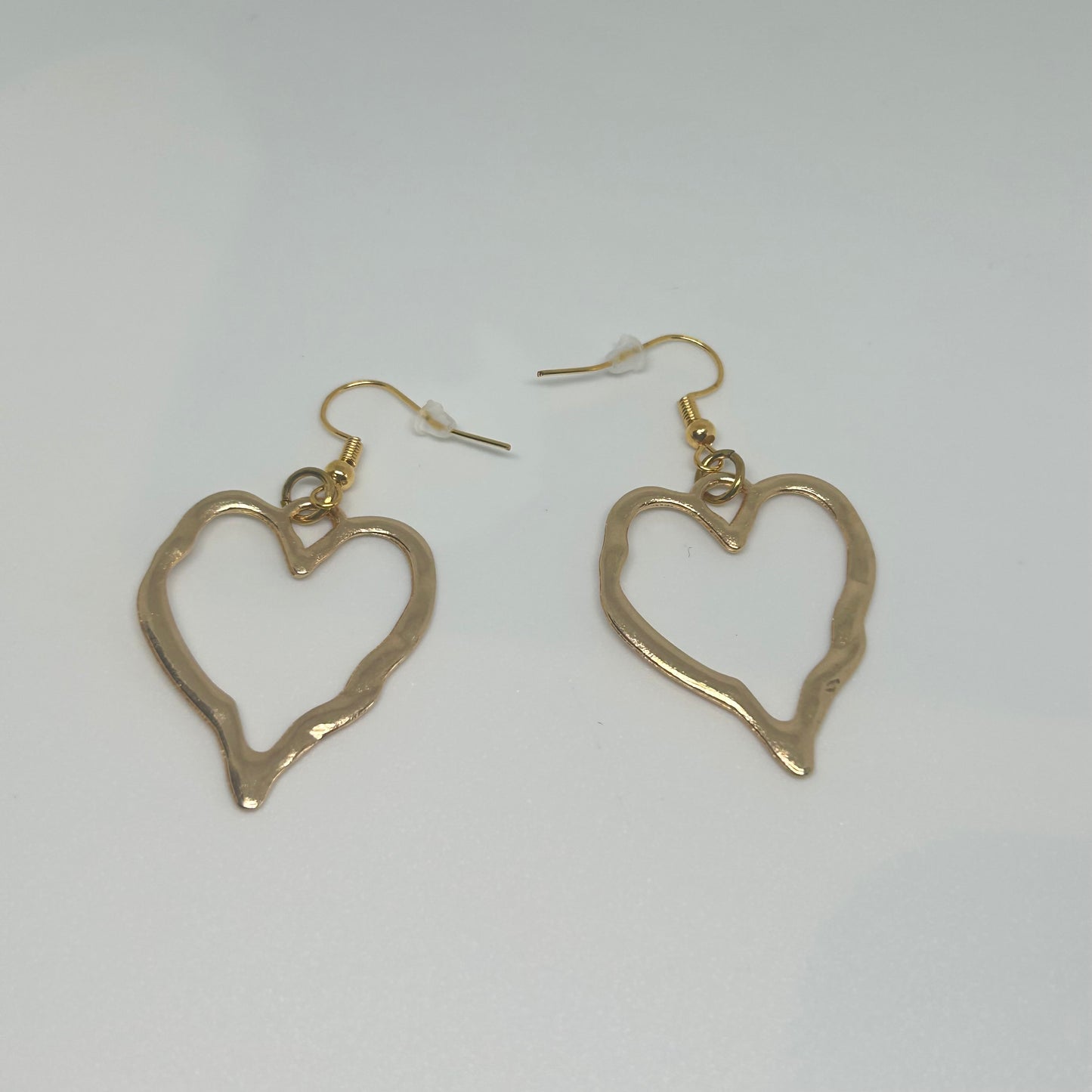 Gold heart earrings