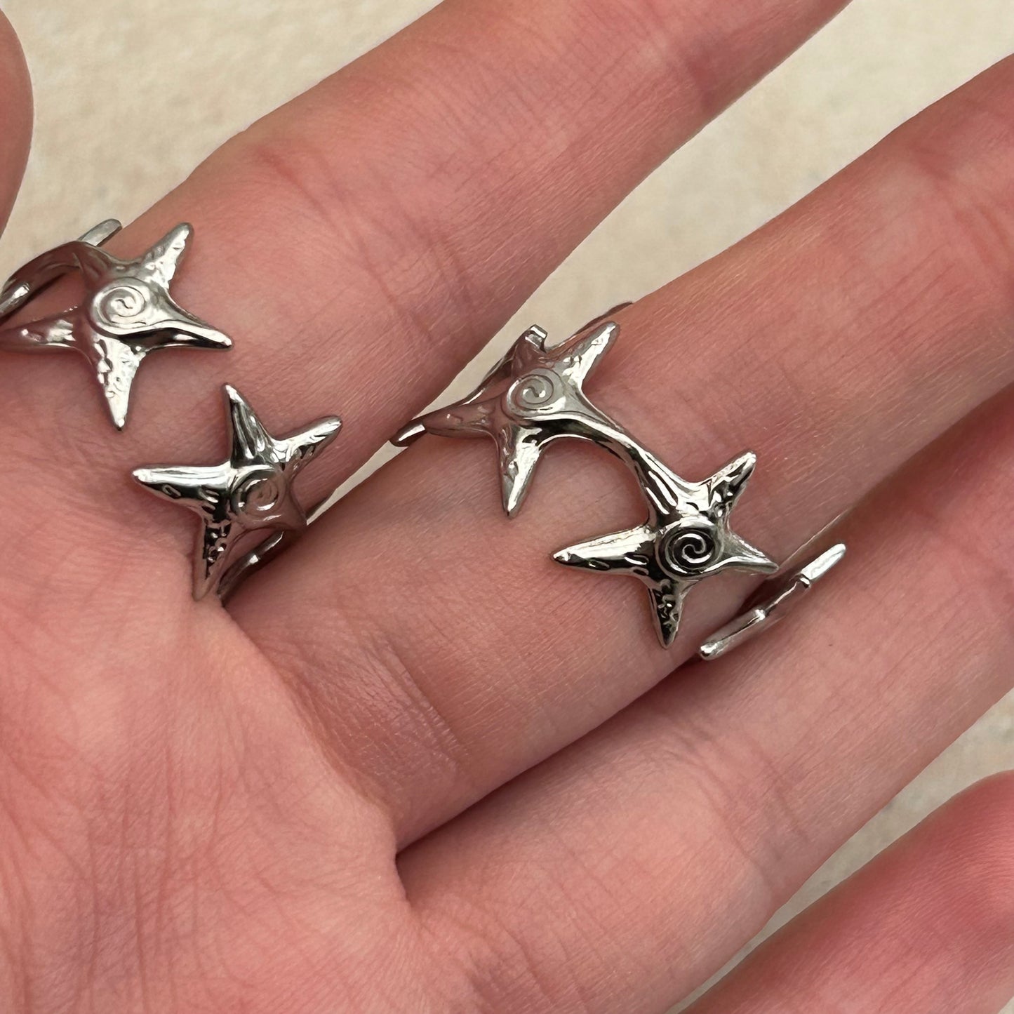 stainless steel star ring
