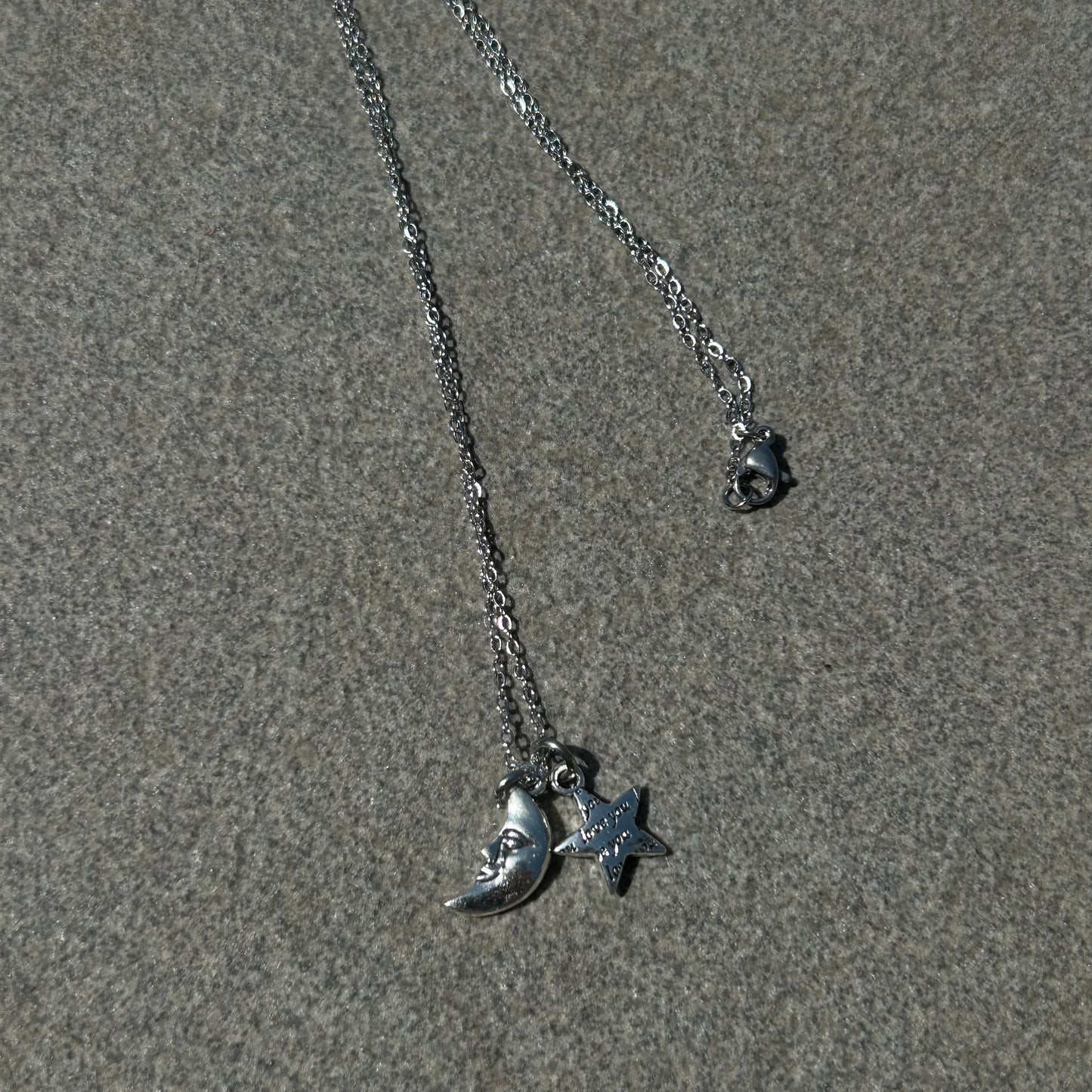 Moon star necklace