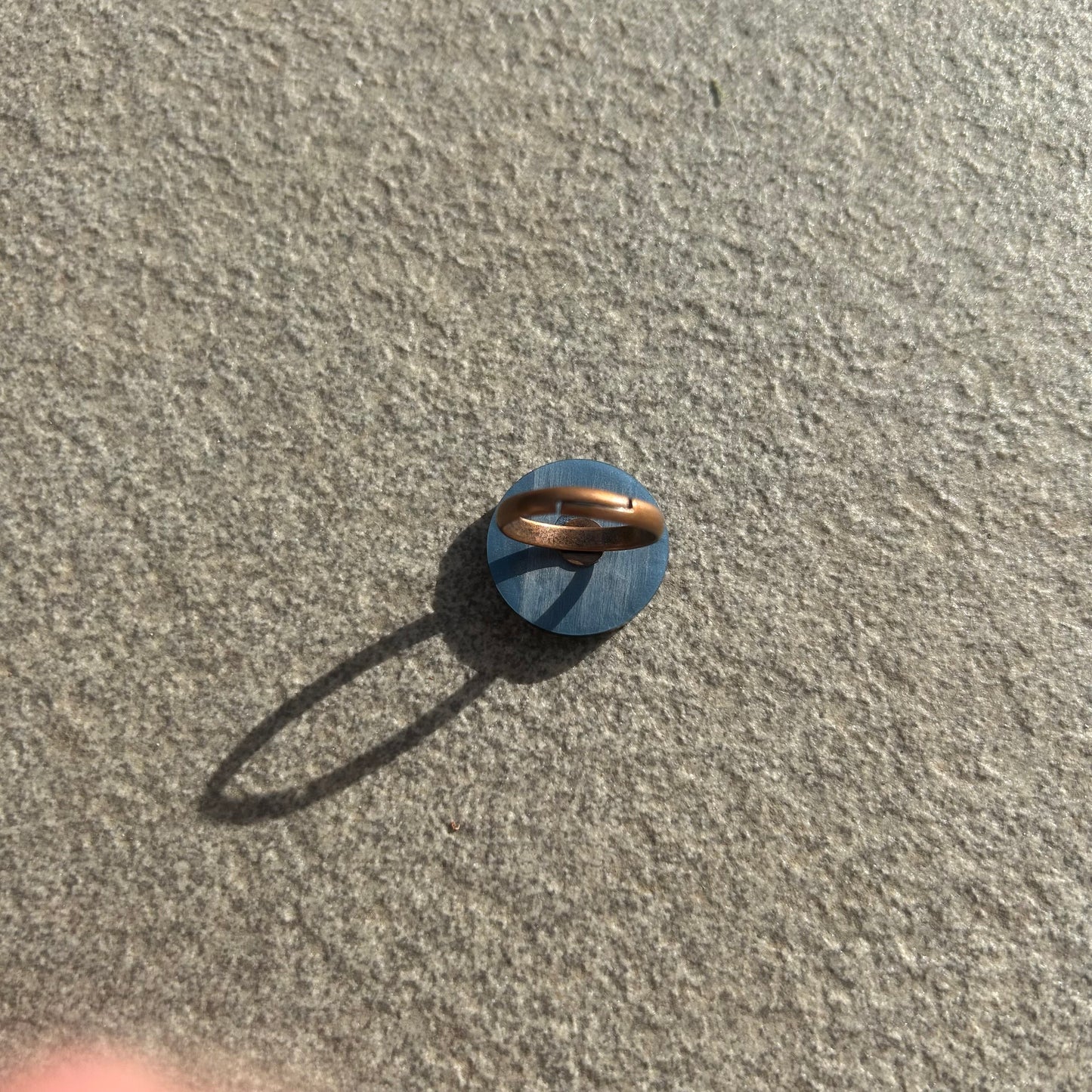 Blue button ring