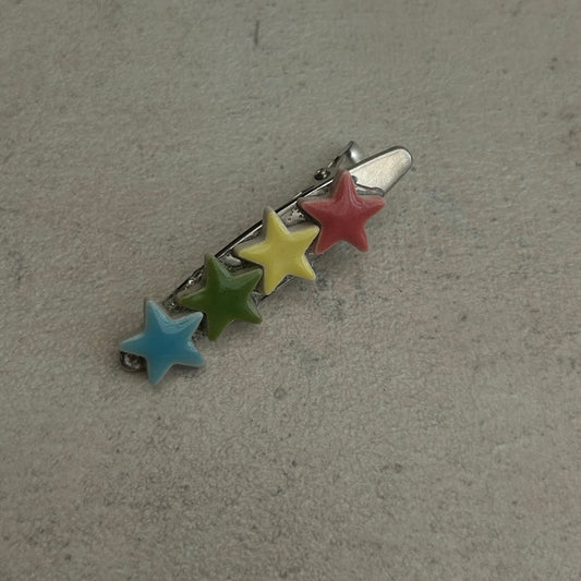 Multicoloured star mosaic clip