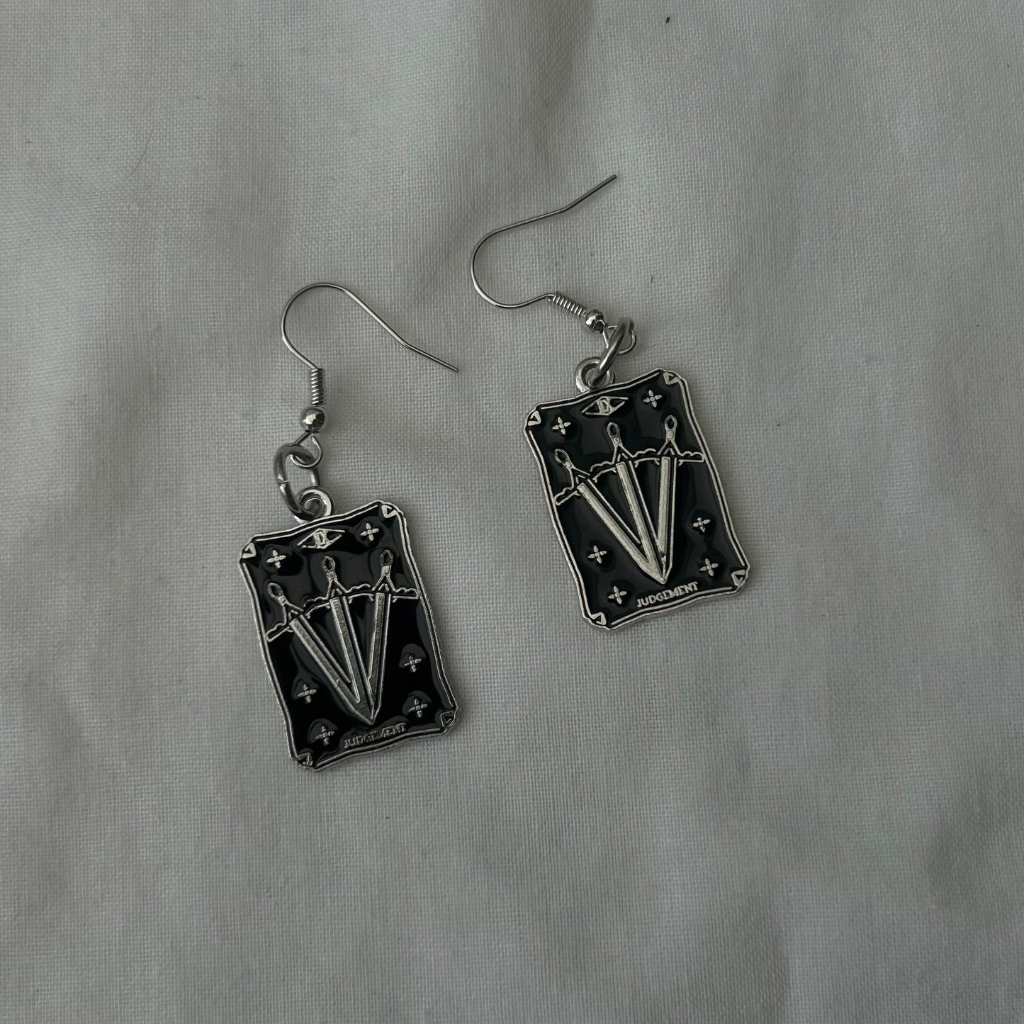 Judgement tarot card earrings
