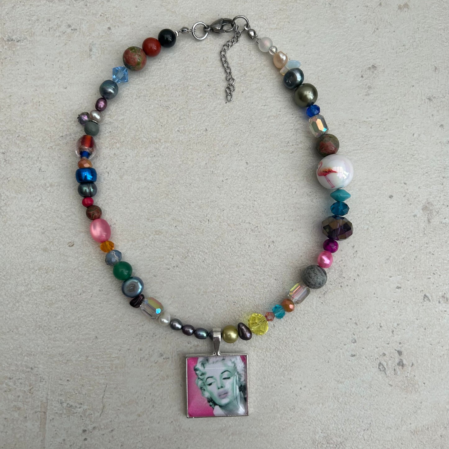 Marilyn monroe inspired beaded necklace