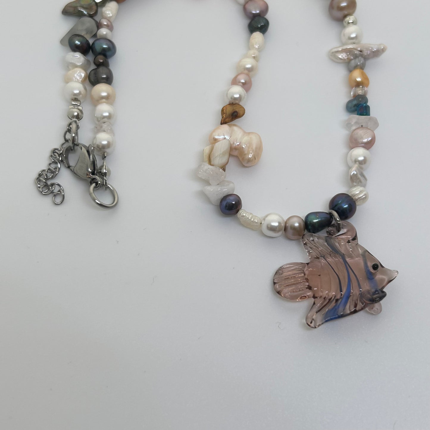 Freshwater fish necklace