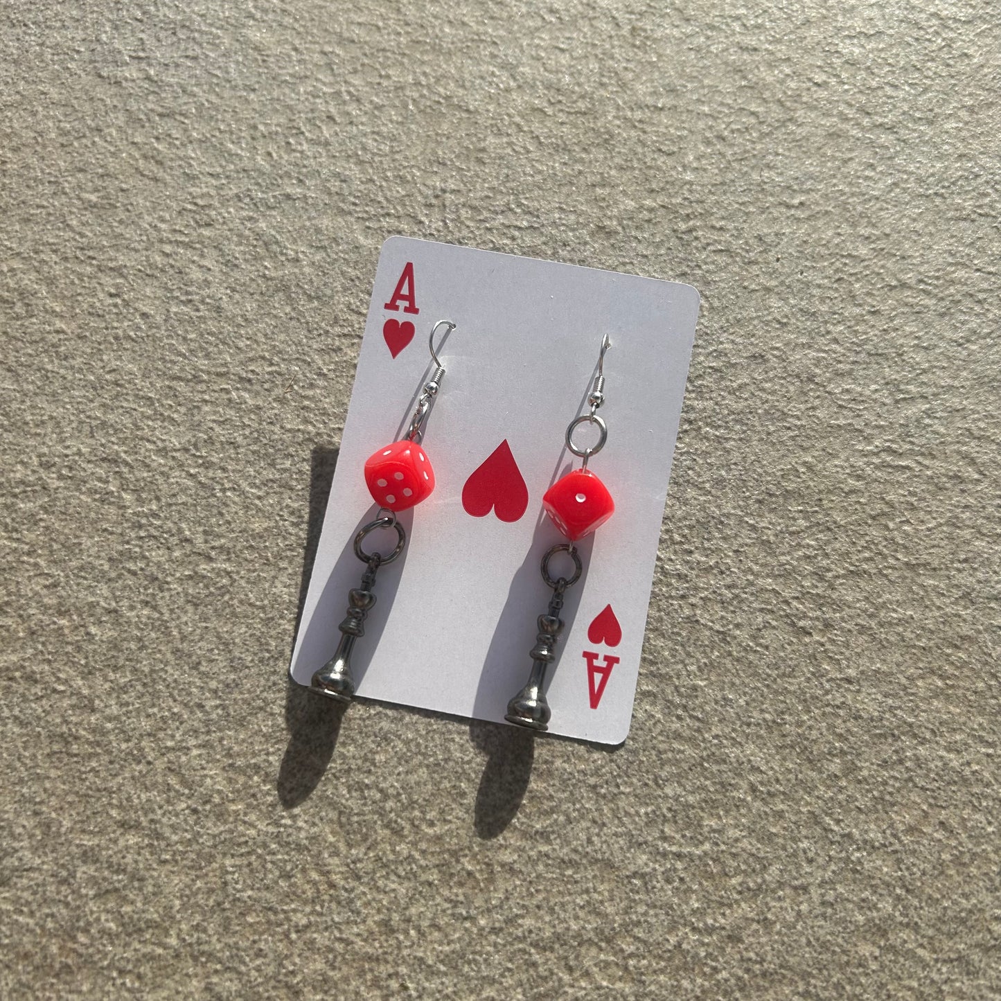 “Gamblers bet” dice earrings