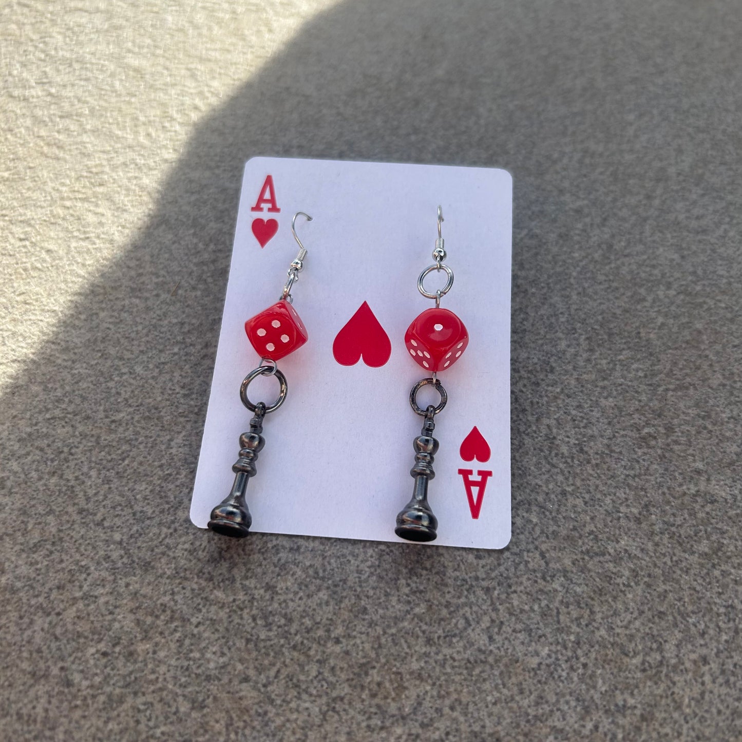 “Gamblers bet” dice earrings