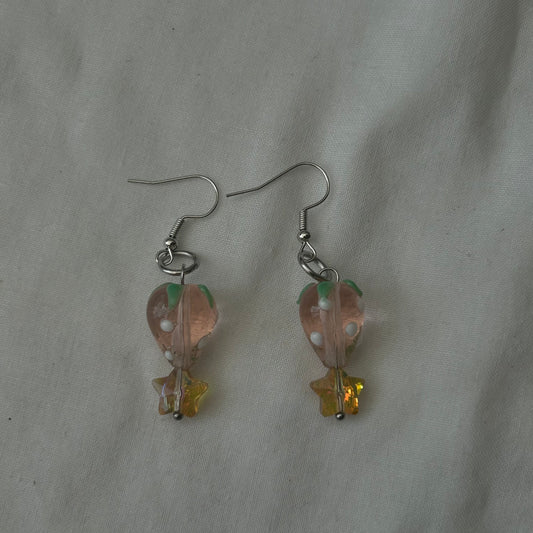 Strawberry star earrings