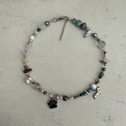Paw print necklace