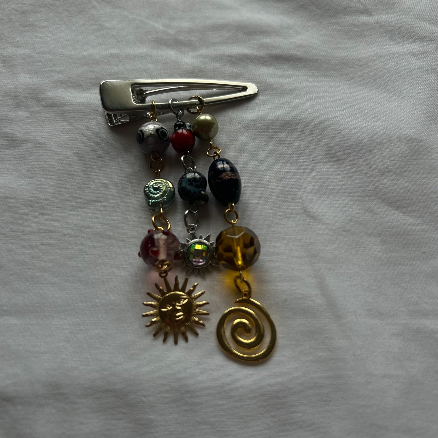 Mixed metals hair clip