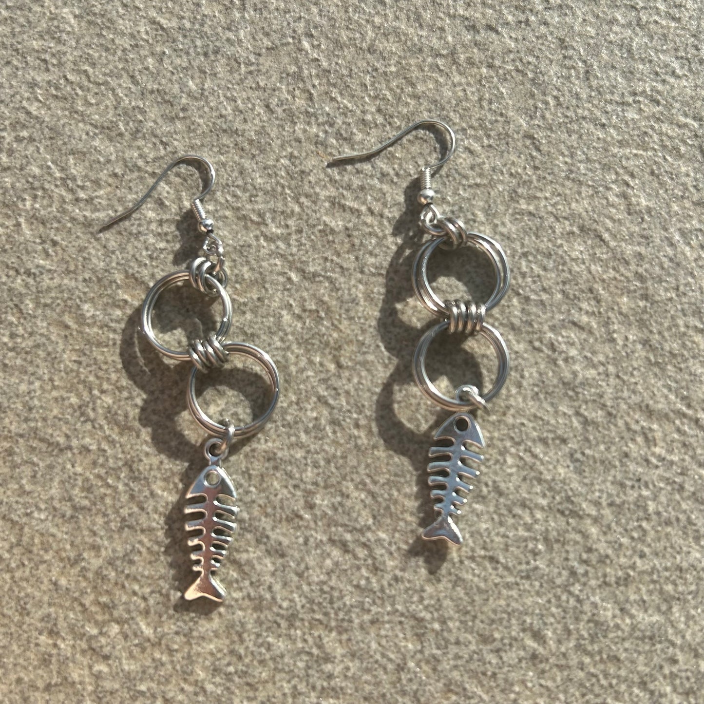 Fish hoop earrings