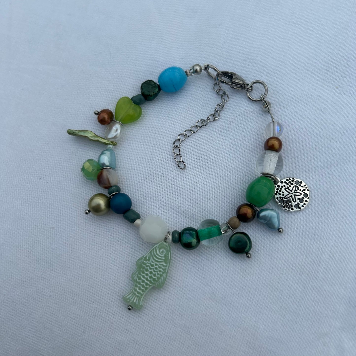 Earthy greens bracelet