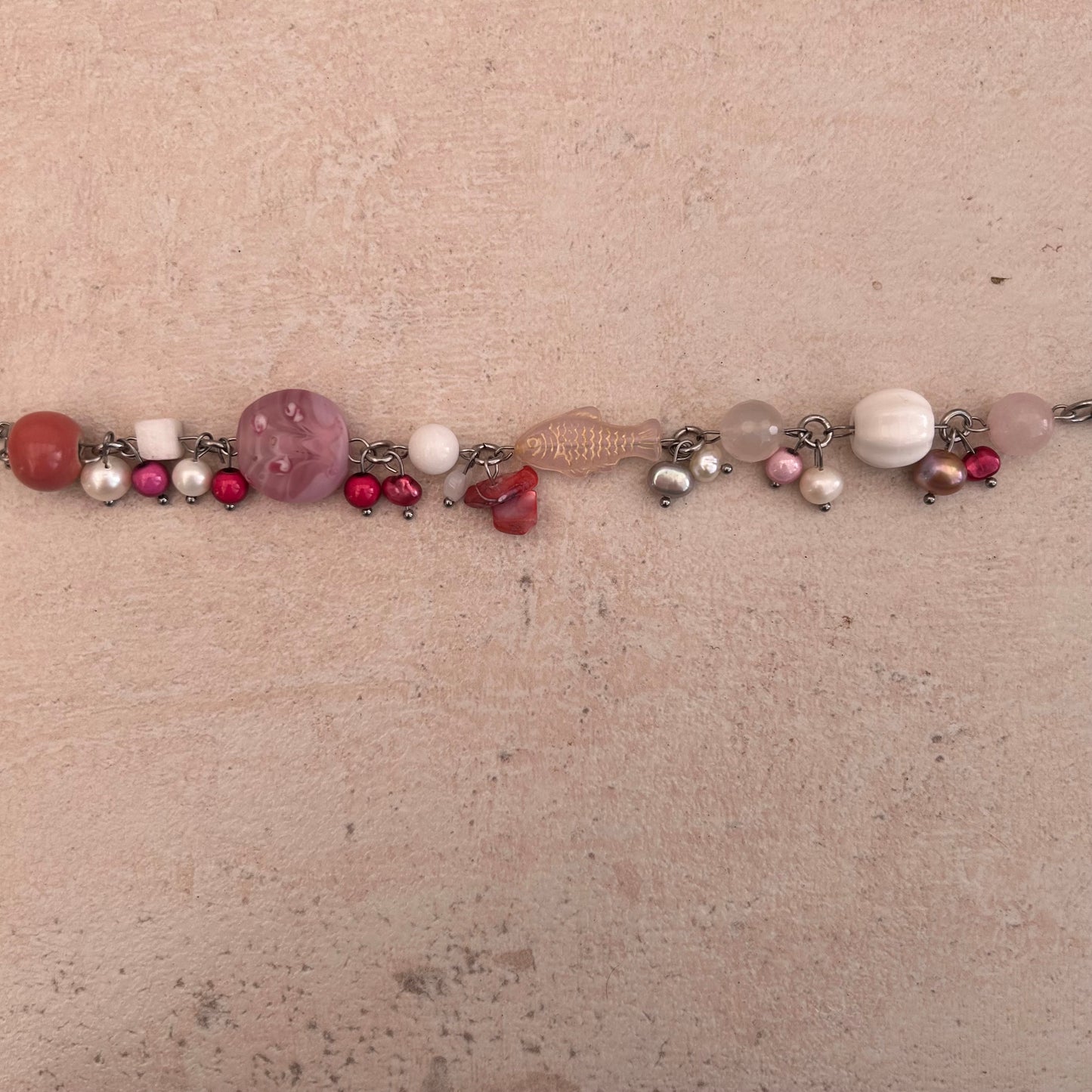 Pink salmon bracelet 2