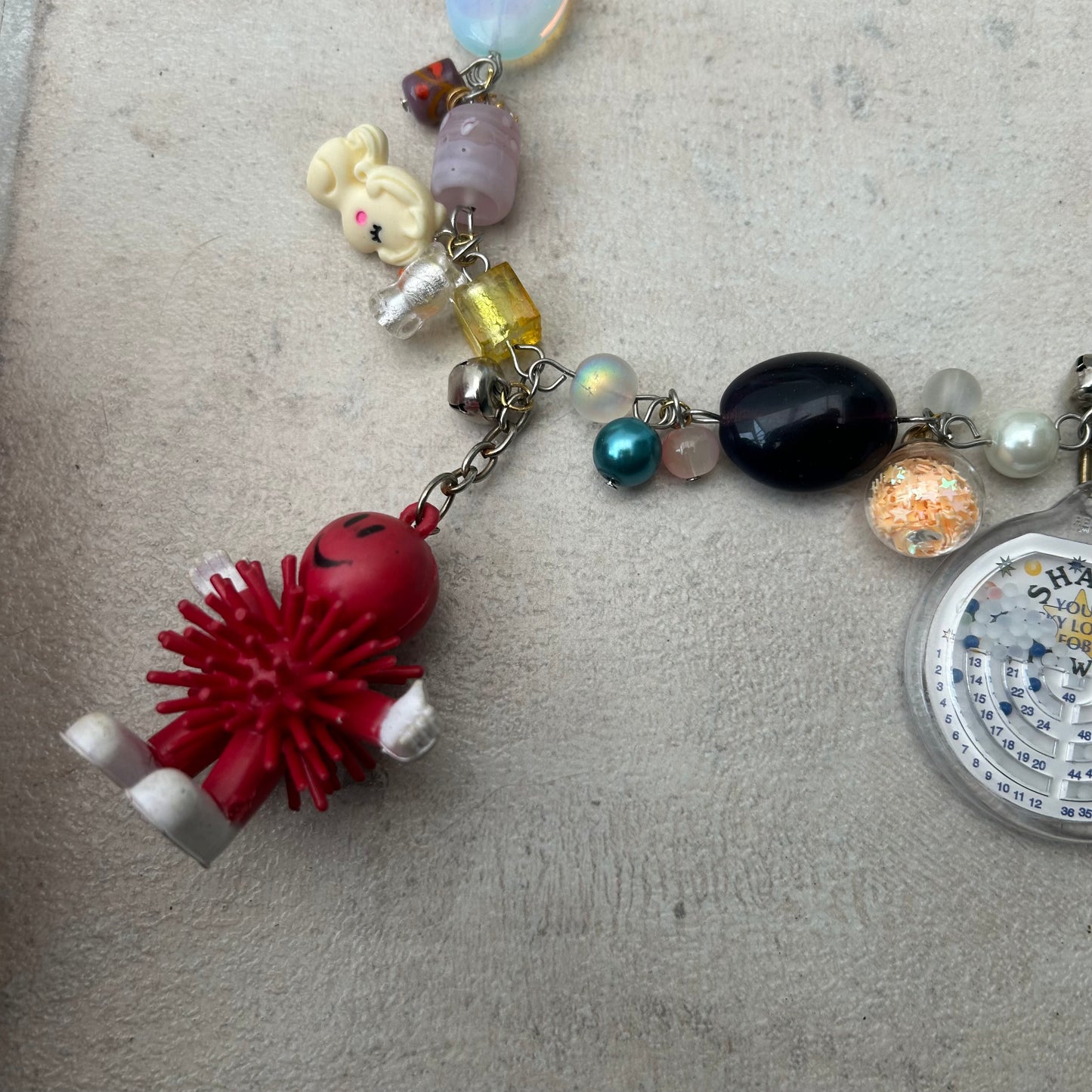 Lucky charm cluster clutter necklace