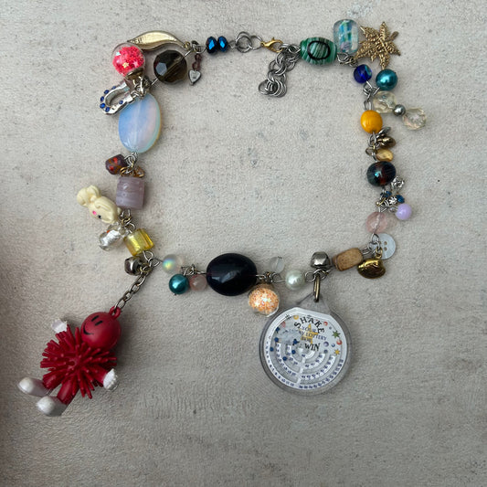 Lucky charm cluster clutter necklace