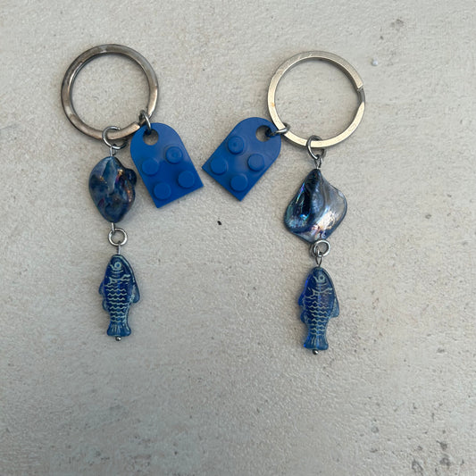 Matching mop fish key ring