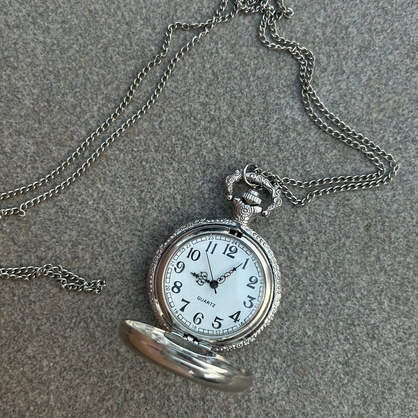 Pocket watch long necklace