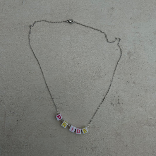 Pride letter necklace