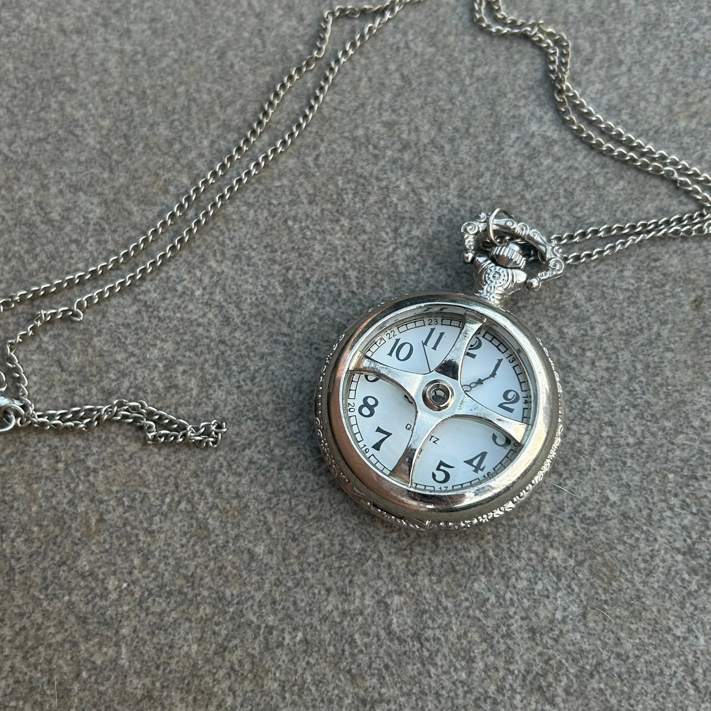 Pocket watch long necklace
