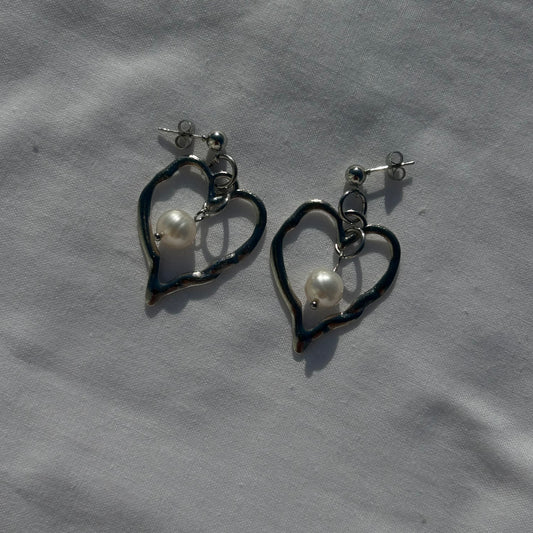Stainless steel heart studs