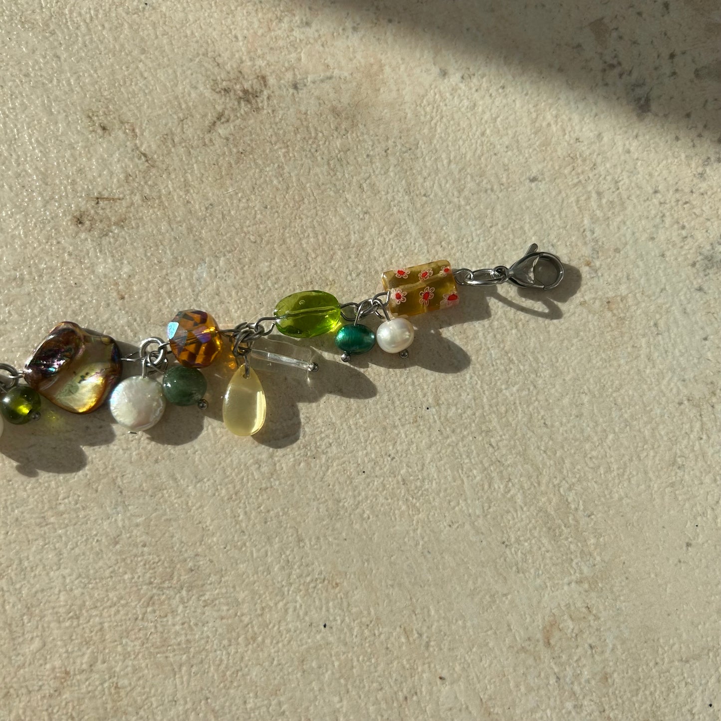 chick glass cluster bracelet